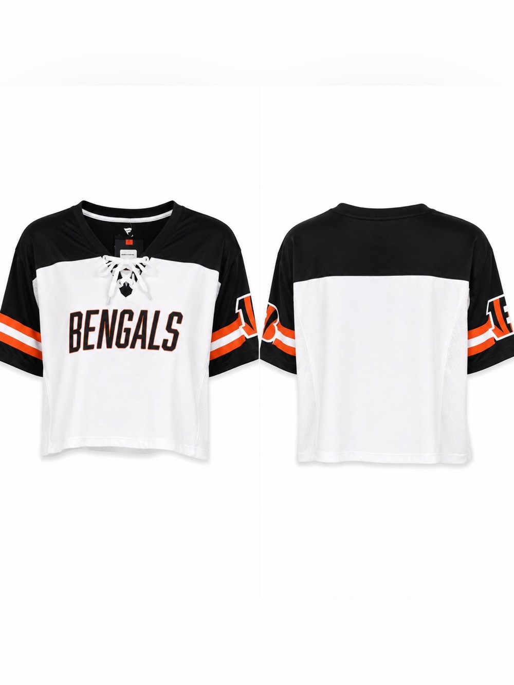 🆕 Fanatics Cincinnati Bengals Redzone Athena Lace-Up Tee NWT Women’s XL - Picture 2 of 2